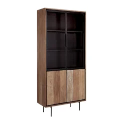 Teak buffetkast met zwarte binnenkant 100 cm - DTP Home Metropole