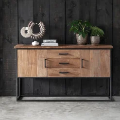 Teak dressoir industrieel design - DTP Home Timeless Beam
