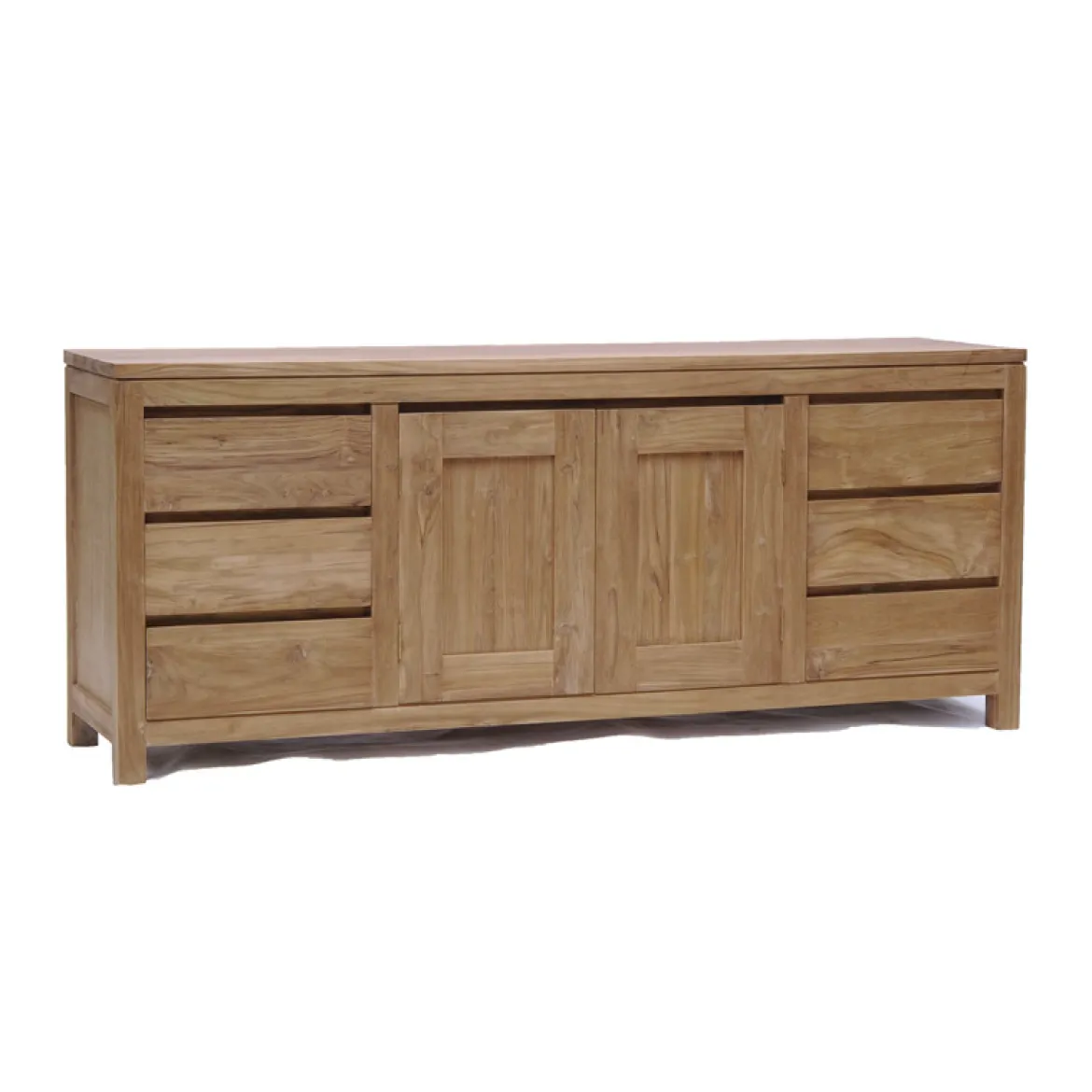 Teak hout dressoir onbehandeld 180 cm - Tower Living Corona