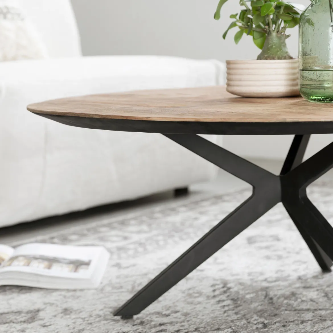 Teakhouten salontafel rond - DTP Home Metropole