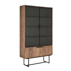 Teakhouten vitrinekast 220x120 cm - DTP Home Odeon