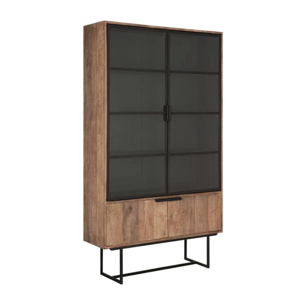 Teakhouten vitrinekast 220x120 cm - DTP Home Odeon