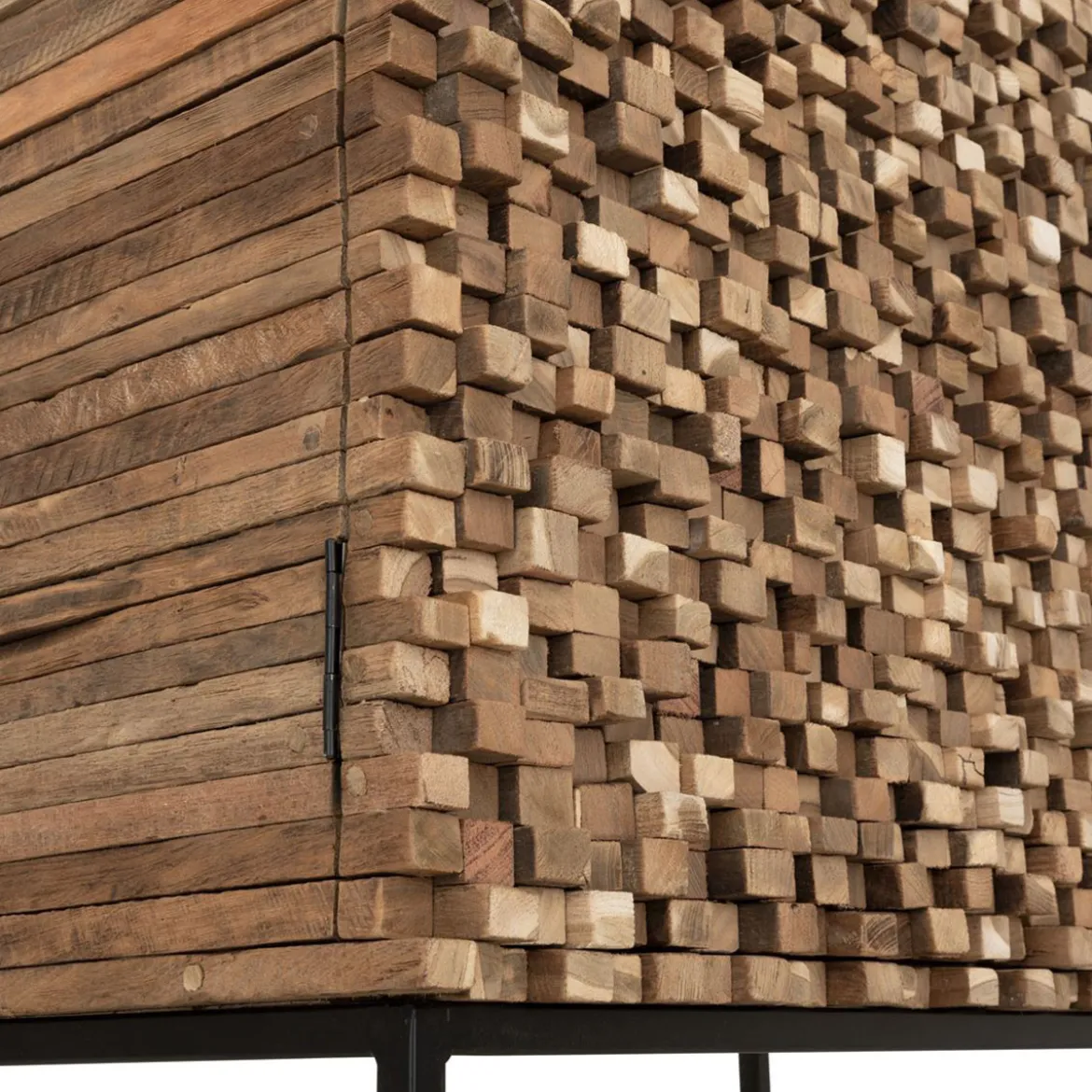Teak kast met latjes mozaiek - Must Living Sticks