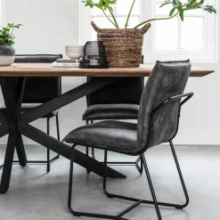 Teak tafel Curves met kruispoot - DTP Home Timeless