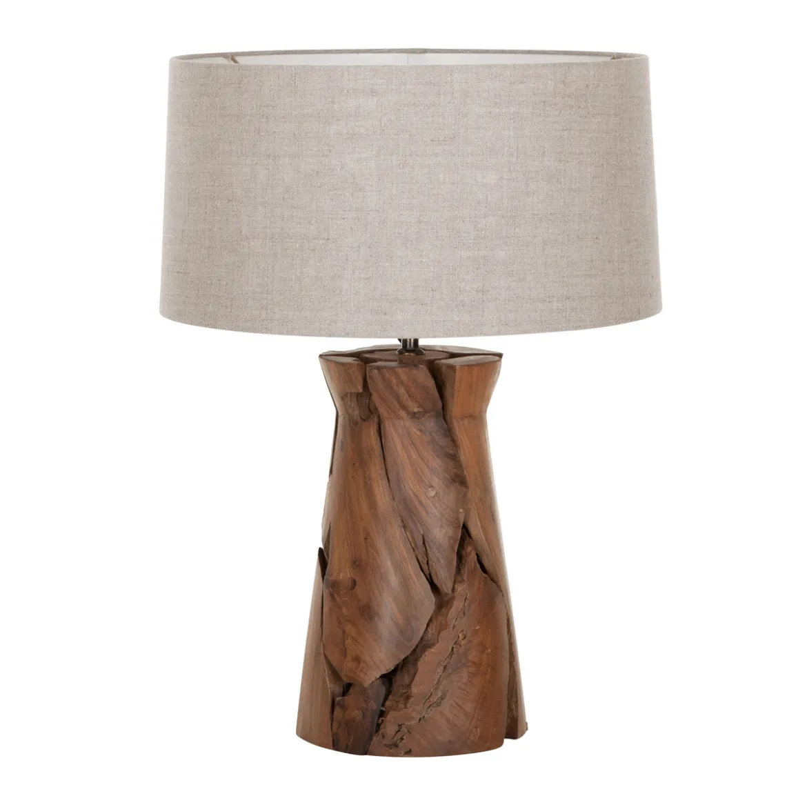 Teak tafellamp - Must Living Jungle White