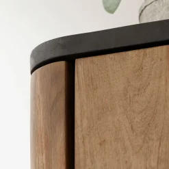 Teak wandkast met ronde hoeken - DTP Home Soho