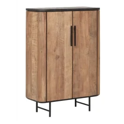 Teak wandkast met ronde hoeken - DTP Home Soho