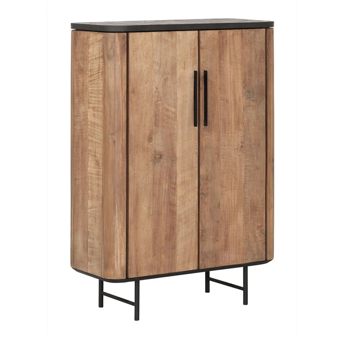 Teak wandkast met ronde hoeken - DTP Home Soho