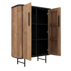 Teak wandkast met ronde hoeken - DTP Home Soho