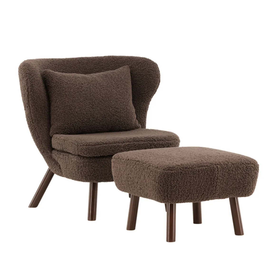 Teddy fauteuil met voetenbank - Lavis Ryxo