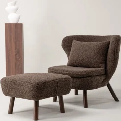 Teddy fauteuil met voetenbank - Lavis Ryxo