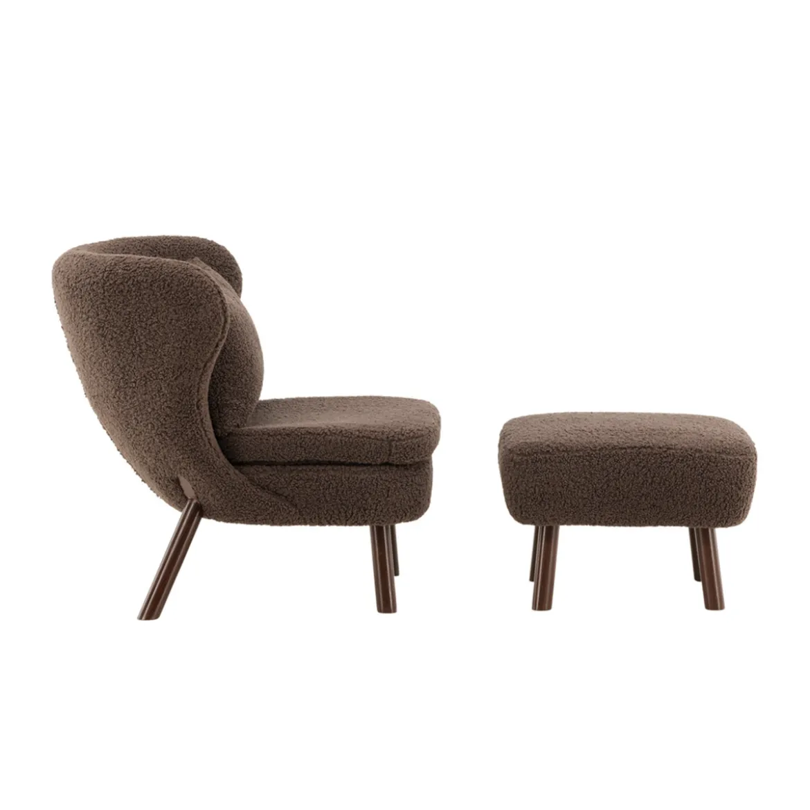 Teddy fauteuil met voetenbank - Lavis Ryxo