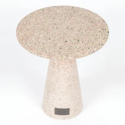Terrazzo bijzettafel rond - Zuiver Victoria