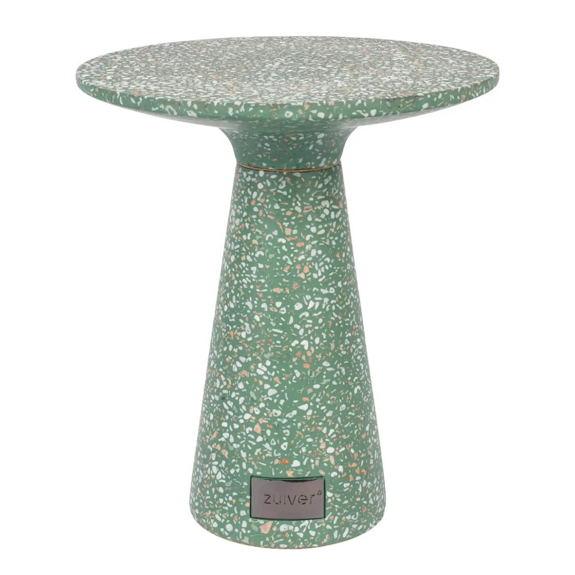 Terrazzo bijzettafel rond - Zuiver Victoria