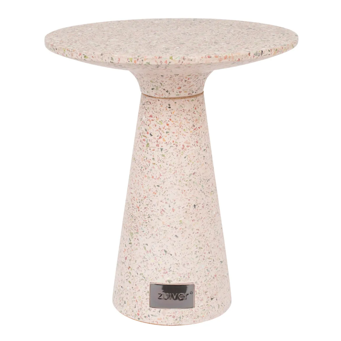 Terrazzo bijzettafel rond - Zuiver Victoria