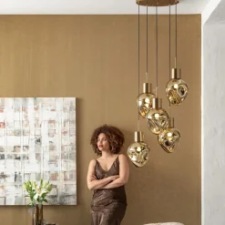 Trapse hanglamp gedeukt glas - Kare Design Supernova Dough