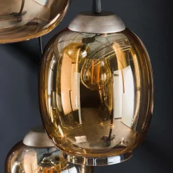 Trapse hanglamp met glazen kappen - Santa Mix