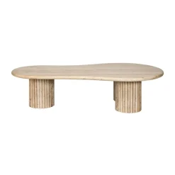 Travertin salontafel organische vorm - Richmond Interiors La Cantera