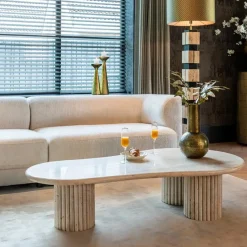 Travertin salontafel organische vorm - Richmond Interiors La Cantera