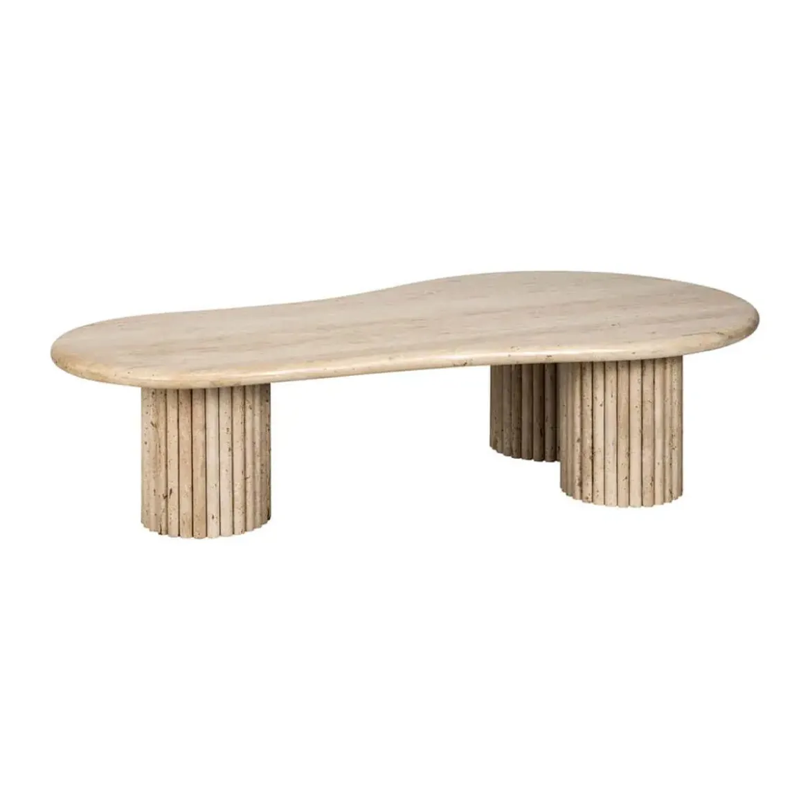 Travertin salontafel organische vorm - Richmond Interiors La Cantera