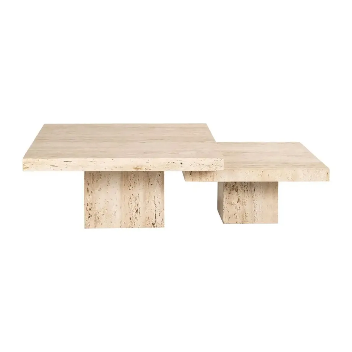 Travertin salontafel set vierkant - Richmond Interiors La Cantera