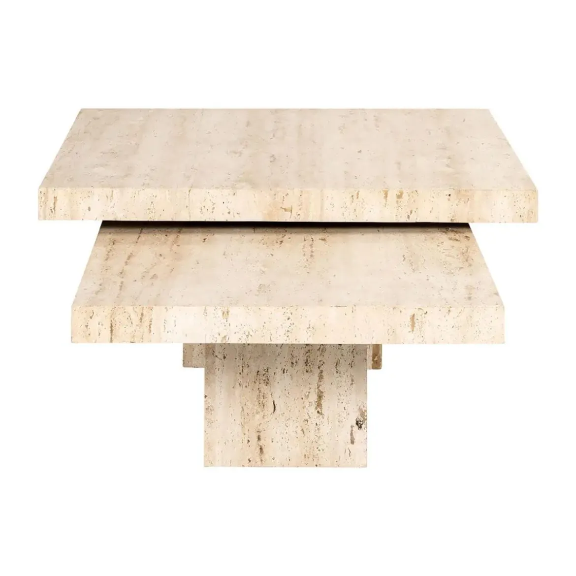 Travertin salontafel set vierkant - Richmond Interiors La Cantera