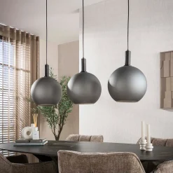 Trio matglazen hanglamp - Santa Bubble Frosted