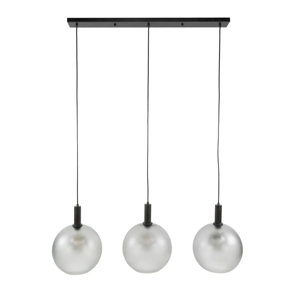 Trio matglazen hanglamp - Santa Bubble Frosted
