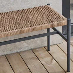 Tuinbankje aluminium met rotan - Brafab DK