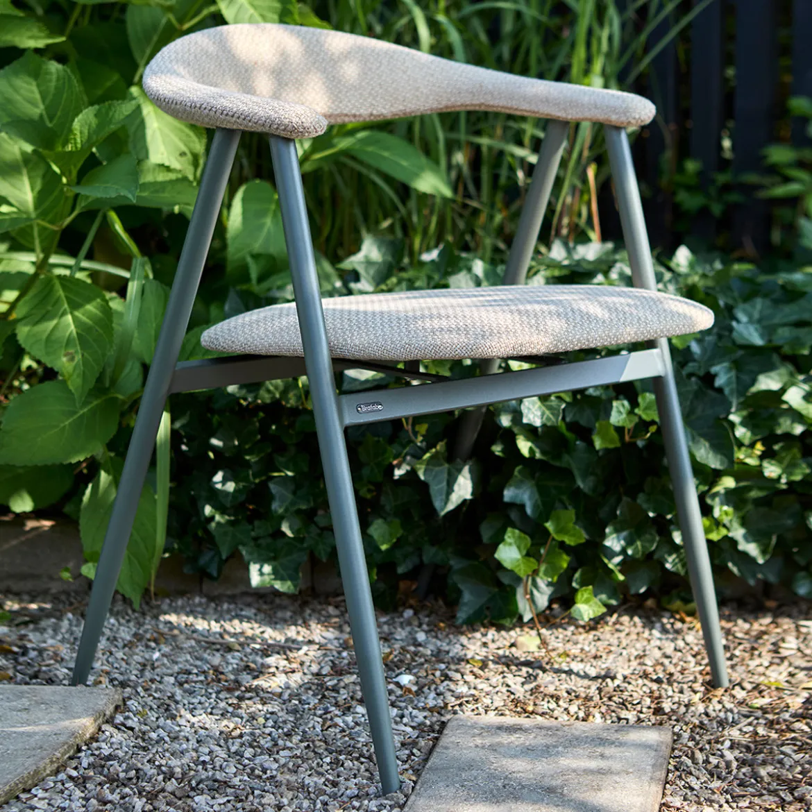 Tuinset 6 persoons teak en aluminium - Brafab Nox/Boi Set