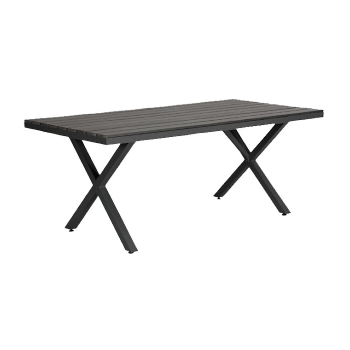 Tuintafel metaal en houtlook - Brafab Leone