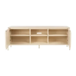 Tv-meubel beige hout met patroon - Zuiver Faces