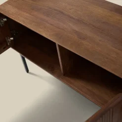 Tv-meubel hout met ribbels (staand/hangend) 140 cm - Bodio Clark