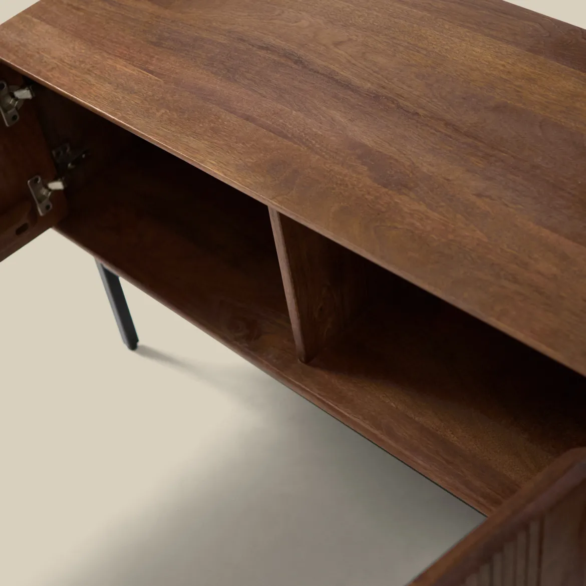 Tv-meubel hout met ribbels (staand/hangend) 140 cm - Bodio Clark