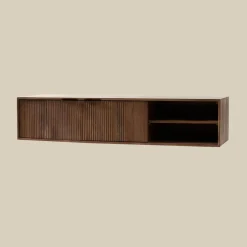 Tv-meubel hout met ribbels (staand/hangend) 140 cm - Bodio Clark
