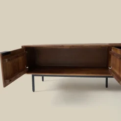 Tv-meubel hout met ribbels (staand/hangend) 180 cm - Bodio Clark