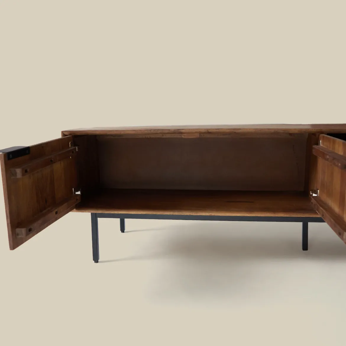 Tv-meubel hout met ribbels (staand/hangend) 180 cm - Bodio Clark