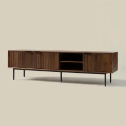 Tv-meubel hout met ribbels (staand/hangend) 180 cm - Bodio Clark