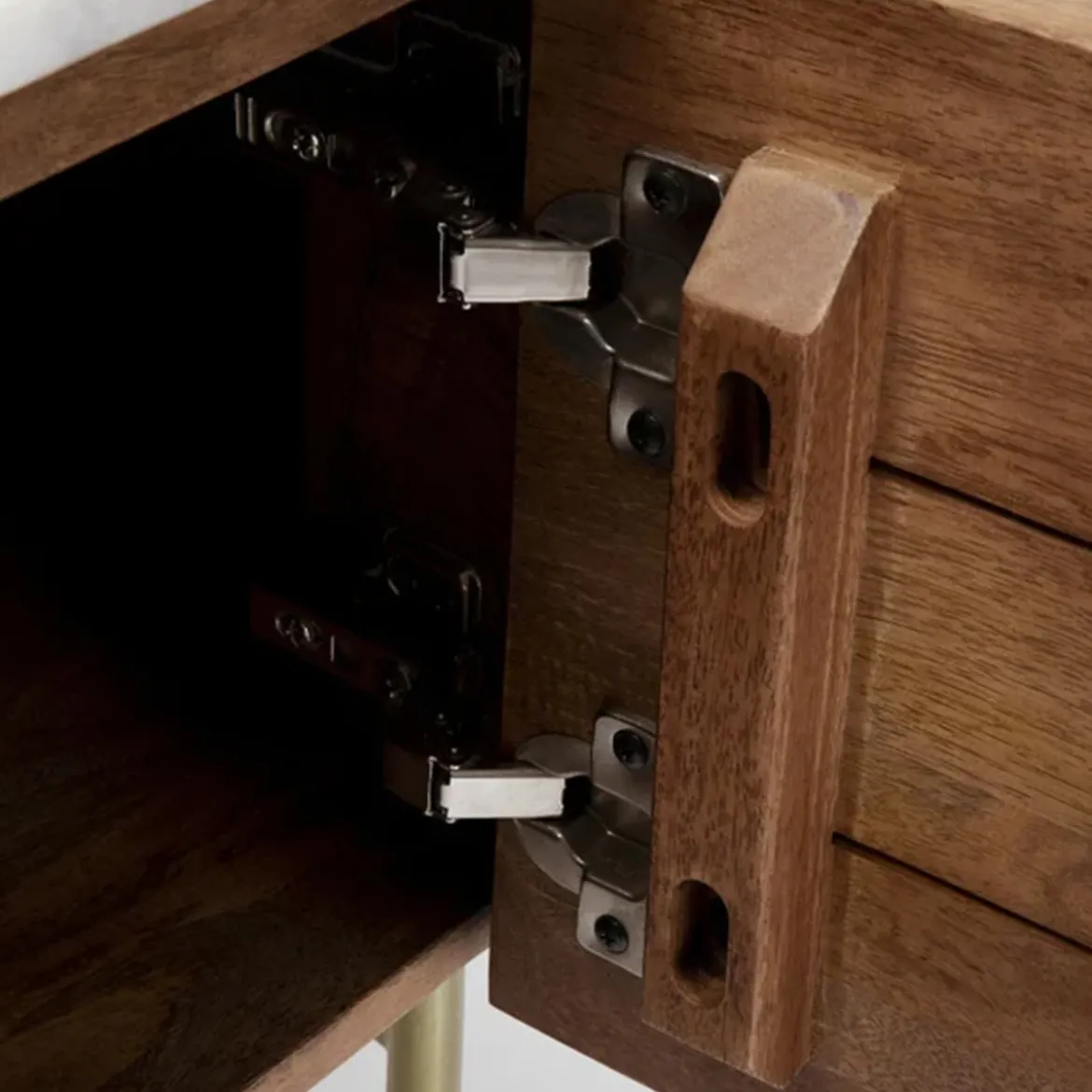 Tv-meubel mangohout en marmer - Kare Design Grace