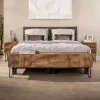 TV-meubel mangohout met golvend front - Giani Ocean