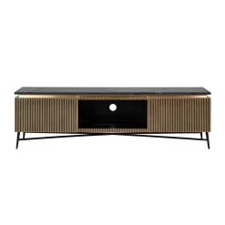 Tv-meubel messing en marmer - Richmond Interiors Ironville