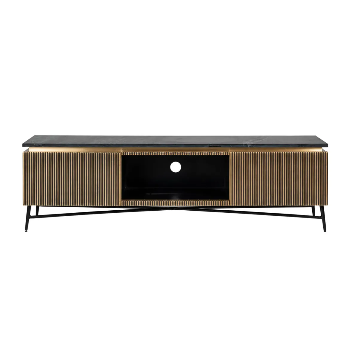 Tv-meubel messing en marmer - Richmond Interiors Ironville