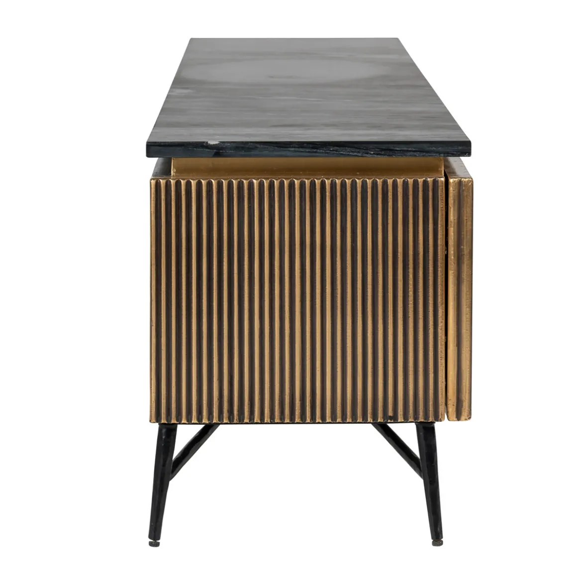Tv-meubel messing en marmer - Richmond Interiors Ironville