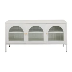 Tv-meubel met ribbelglas off white - Kare Design Naxos