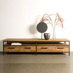 Tv-meubel teakhout met lades - Tower Living Livorno