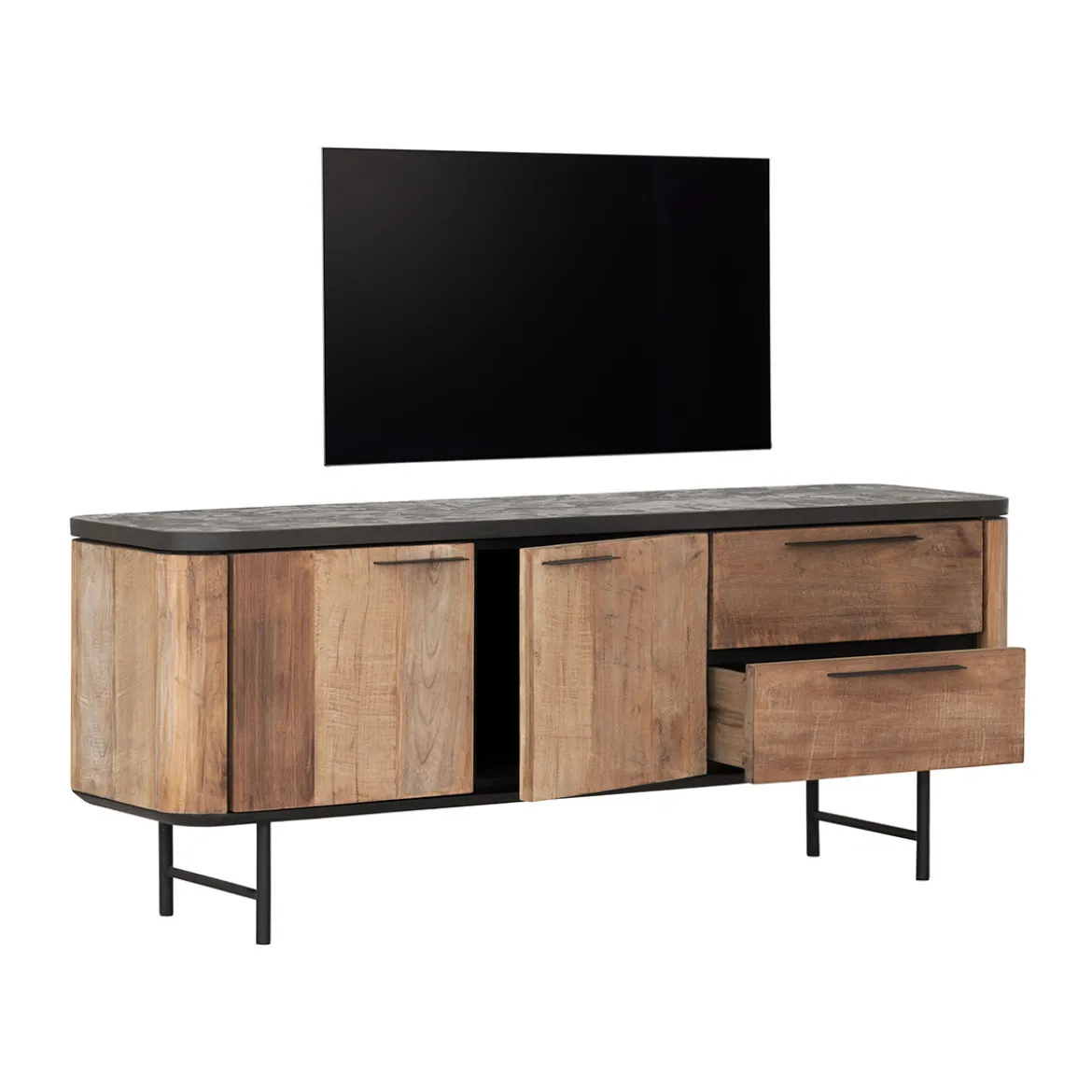 Tv-meubel teak hout met mortex - DTP Home Soho