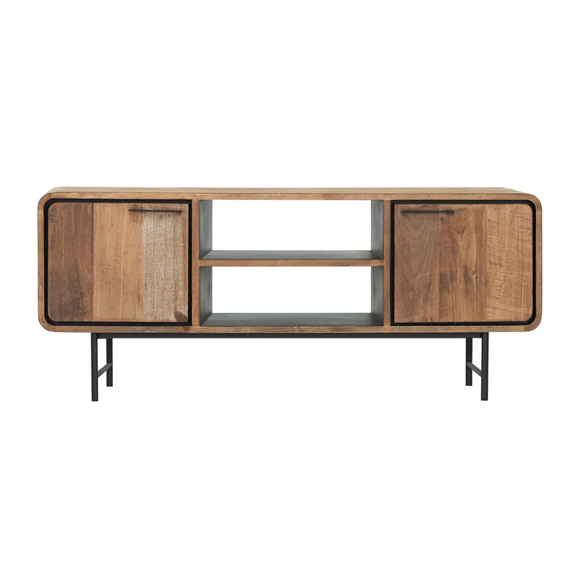 Tv-meubel teak met ronde hoeken - DTP Home Evo