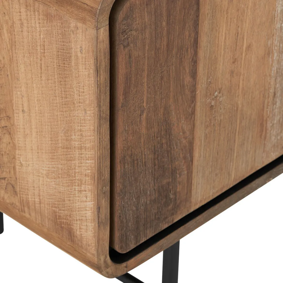 Tv-meubel teak met ronde hoeken - DTP Home Evo