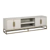 Tv-meubel wit hout met messing - Richmond Interiors Whitebone