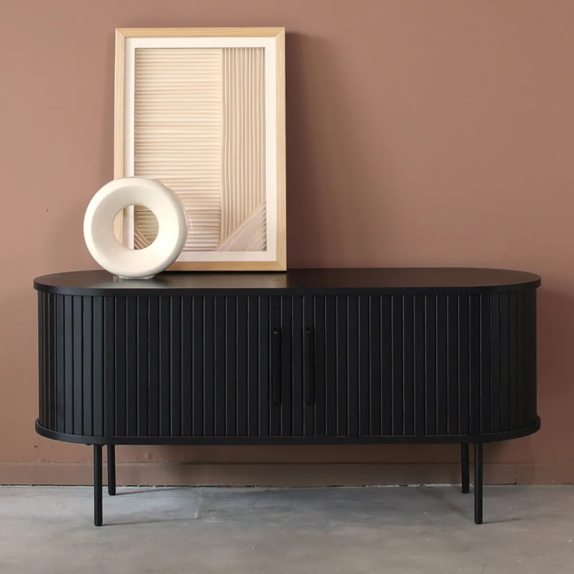 TV meubel zwart 120 cm - Bodio Sway